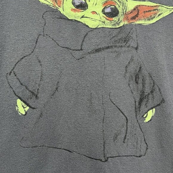 Mad Engine Star Wars Mandalorian The Child Grogu Sketch Shirt Size Large - Picture 3 of 12